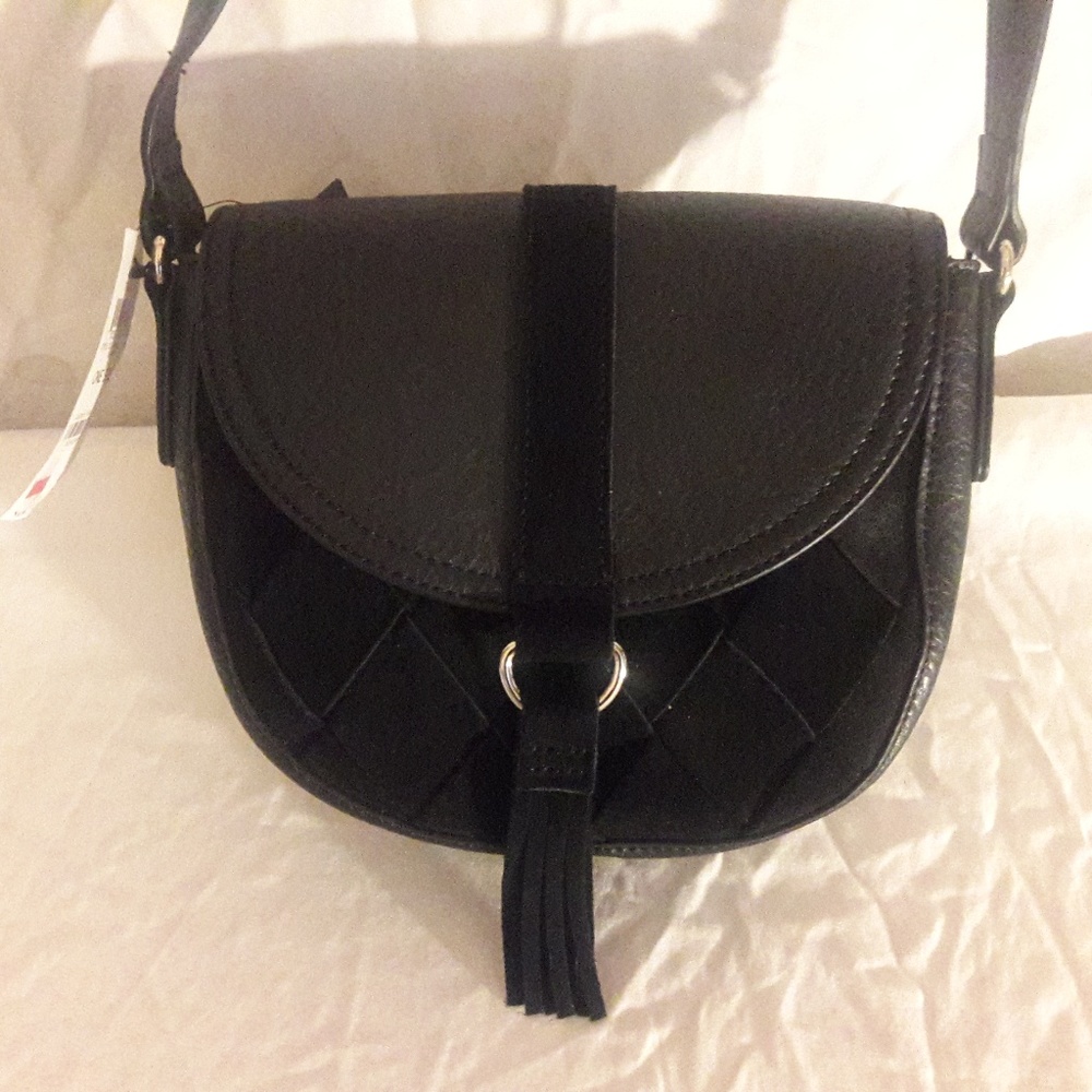 INTERNATIONAL CONCEPTS ELLA LEATHER TRIM TASSEL